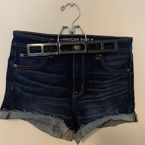 American Eagle Dark Blue Hi-Rise Shorts